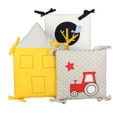 6tlg.-Set: Nestchen "TRAKTOR & Co." In Grau/Gelb - (L) 30 X (B) 30cm