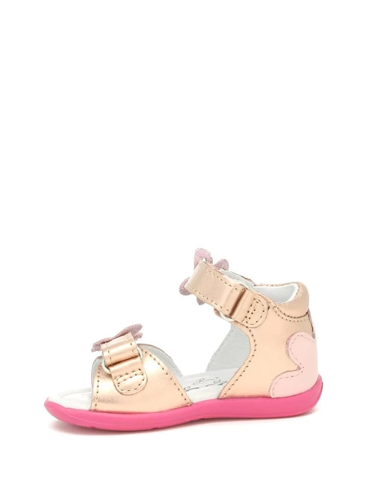 Leder-Sandalen In Gold/ Pink â Bild 4