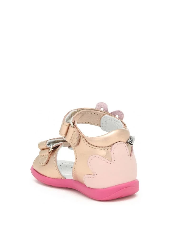 Leder-Sandalen In Gold/ Pink â Bild 5