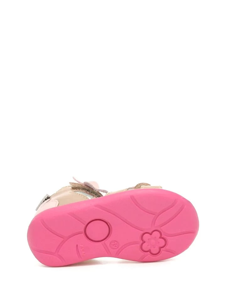 Leder-Sandalen In Gold/ Pink â Bild 7