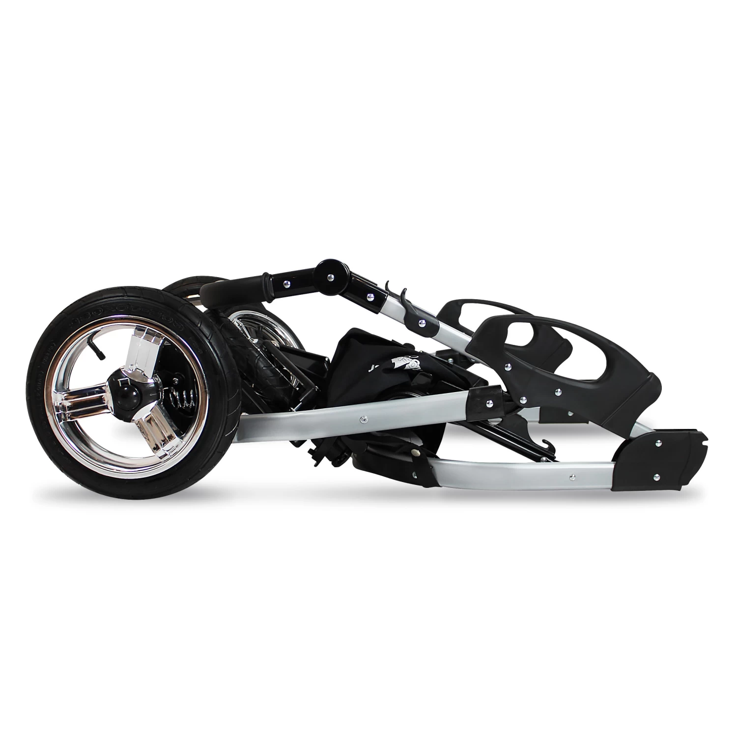 10tlg. Set: Kombi Kinderwagen "Capri" In Schwarz/Gemustert â Bild 7