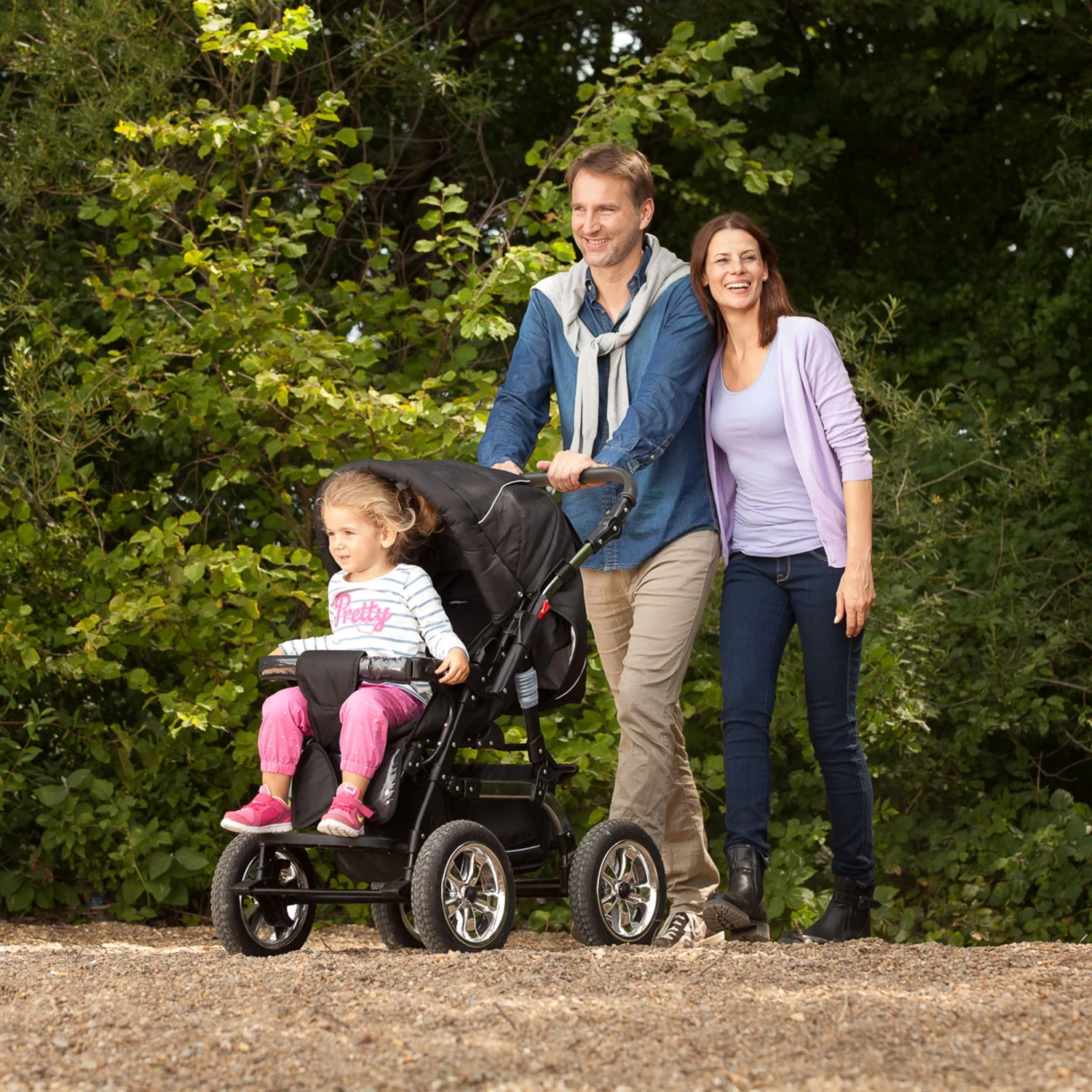 10tlg. Set: Kombi Kinderwagen "Milano" In Schwarz/Gemustert â Bild 9