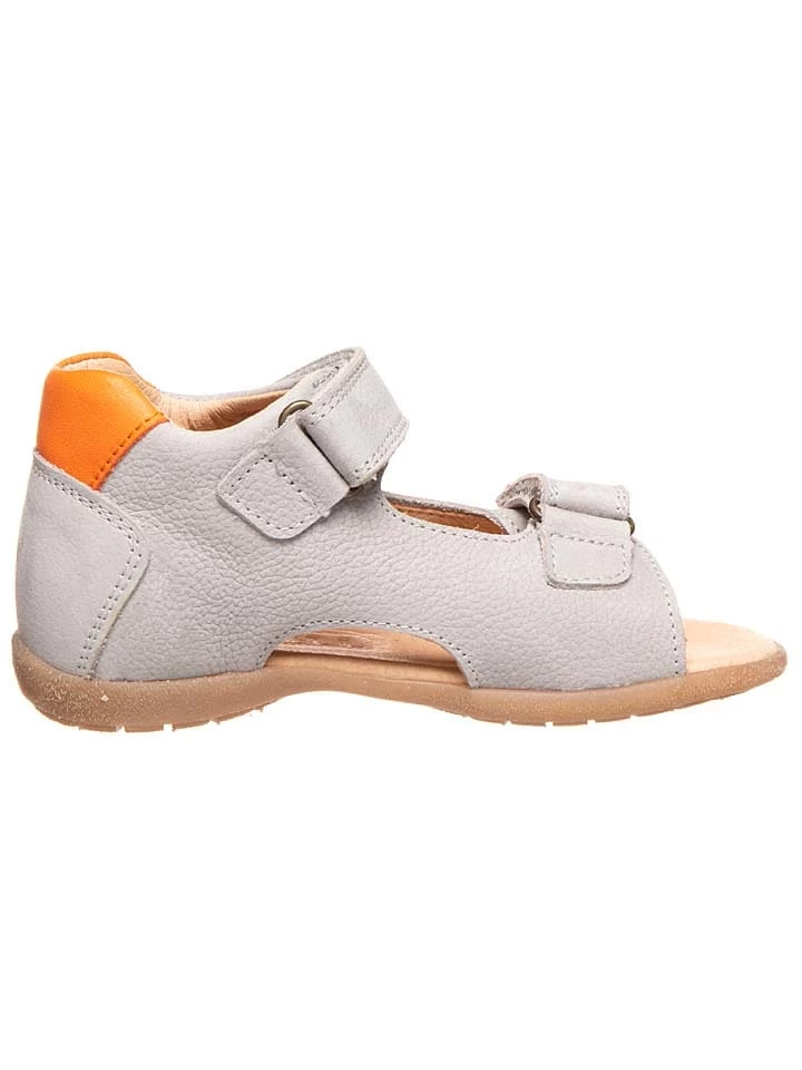 Leder-Sandalen In Hellgrau â Bild 2