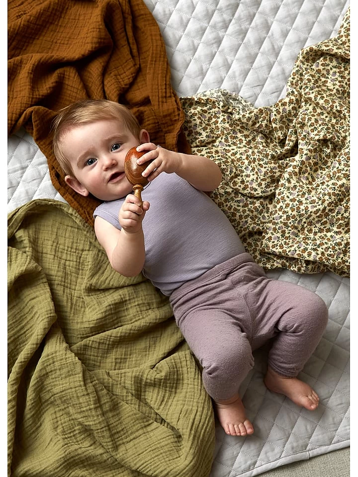 Musselin-Tuch In Creme/ Hellbraun - (L)120 X (B)120 Cm â Bild 2