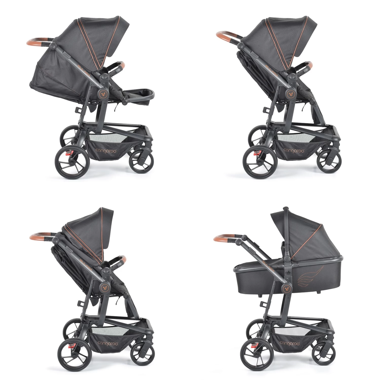 Kinderwagen Ellada 3 In 1 In Grau – Bild 5