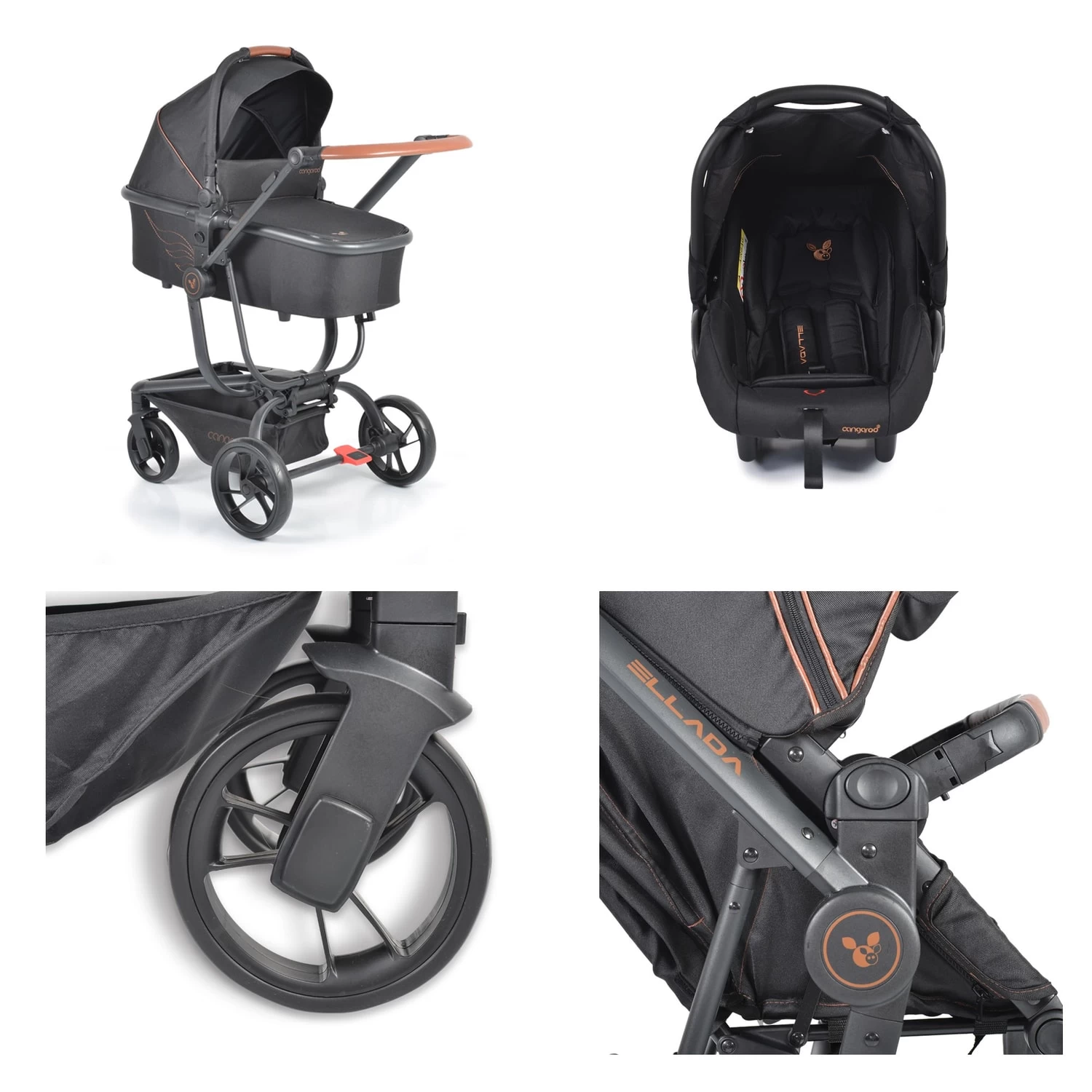 Kinderwagen Ellada 3 In 1 In Grau – Bild 6