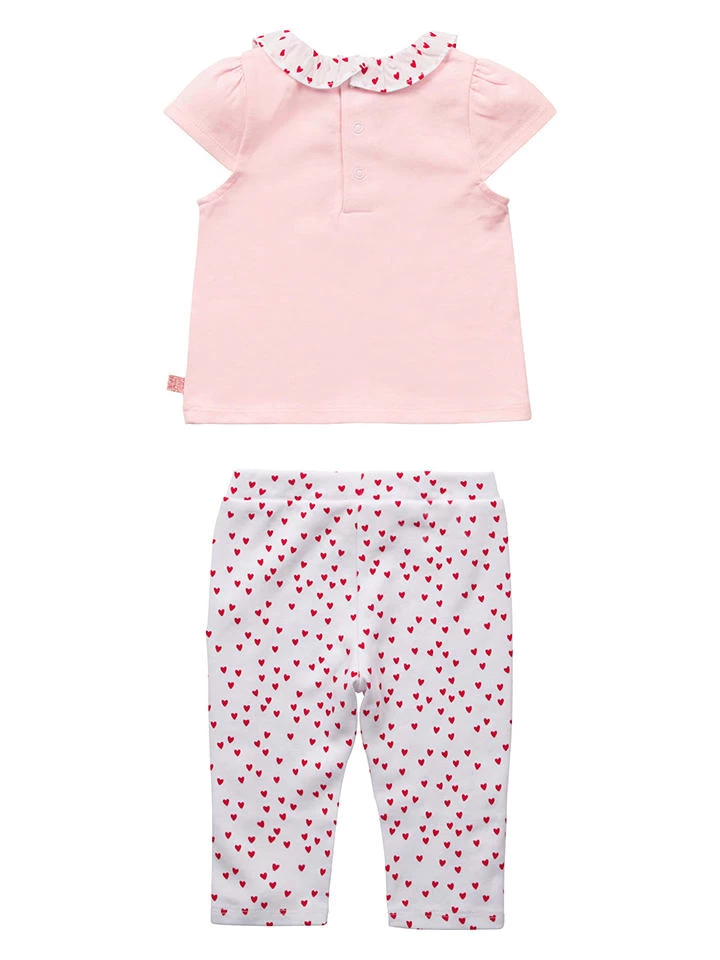 2tlg. Outfit In Rosa/ Weiß – Bild 2