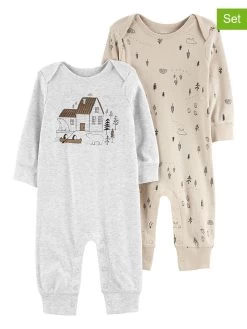 Carter's™ 2er-Set: Overalls In Grau/ Beige