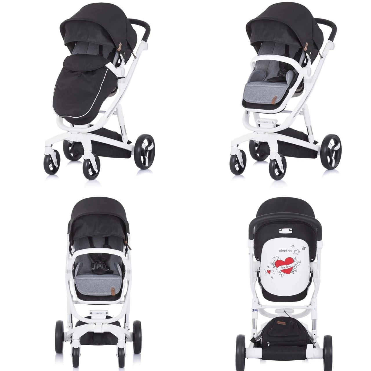 Kombikinderwagen Electra 3 In 1 In Weiß – Bild 6