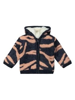 Dirkje Cardigan In Dunkelblau/ Rosa