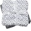 Done By Deer 2er-Set: Mulltücher "Happy Dots" In Grau - (L)120 X (B)120 Cm