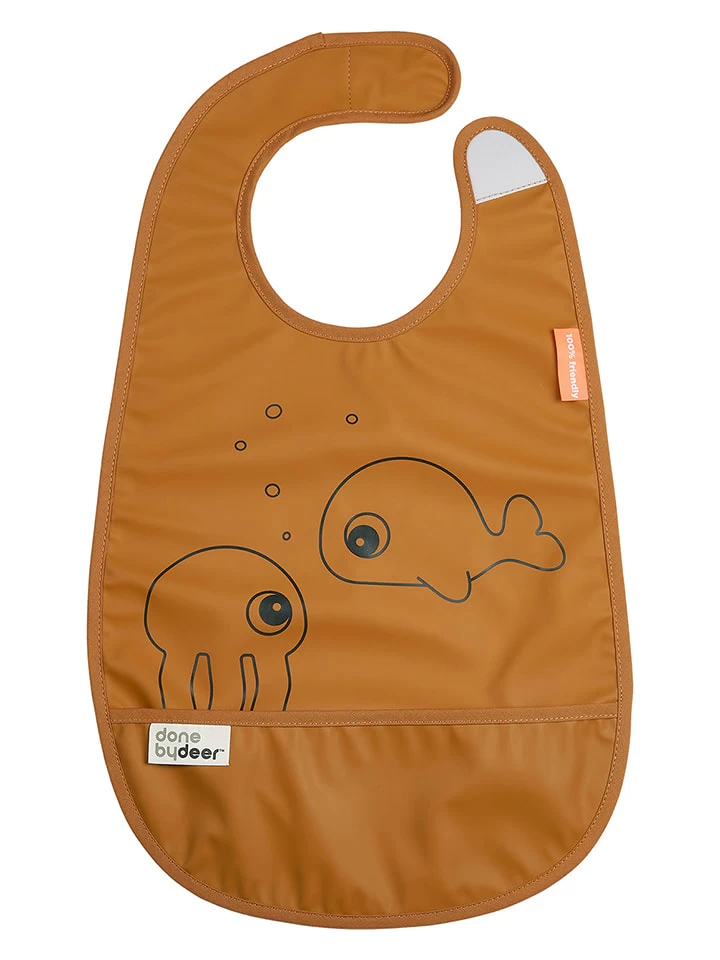 Done By Deer Lätzchen "Sea Friends" In Ocker - (L)42 X (B)27,5 Cm