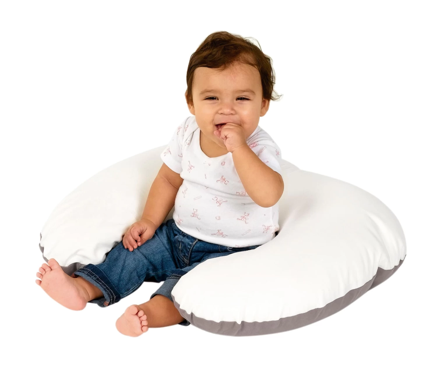 Doomoo Stillkissen Softy „Home" In Weiß/Taupe - (L) 150cm – Bild 3