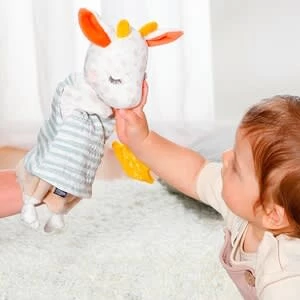 Fehn Schmusetuch-Handpuppe Giraffe Gute Nacht In Mehrfarbig â Bild 6