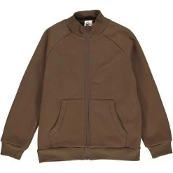 Sweatjacke In Brown Mist