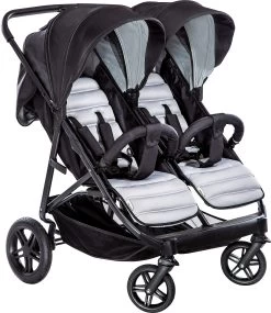 HAUCK Geschwisterwagen Rapid 3R Duo, Silver/Charcoal