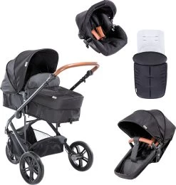 HAUCK Kombi Kinderwagen Pacific 3 Shop N Drive, Caviar