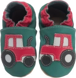 Krabbelschuhe 'Traktor'