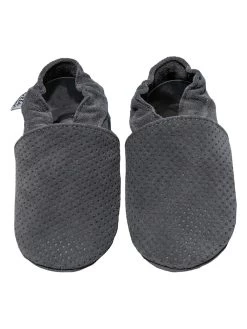 Leder-Krabbelschuhe In Anthrazit