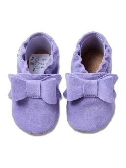 Leder-Krabbelschuhe In Lila