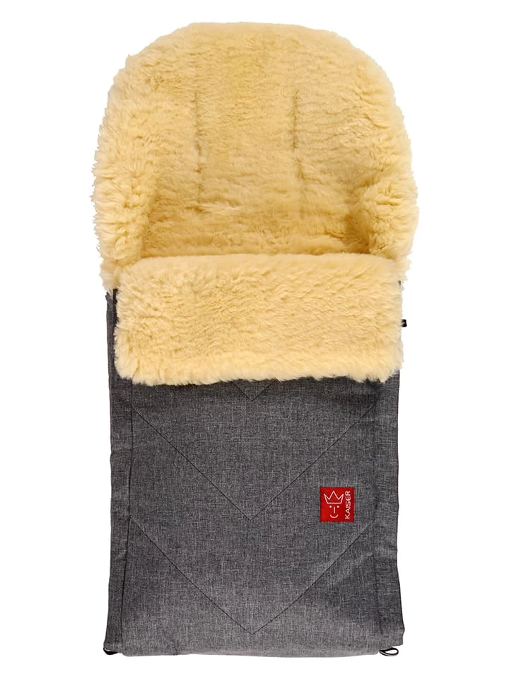 Lammfell-Fußsack "Duub" In Anthrazit - (L)88 X (B)47 Cm