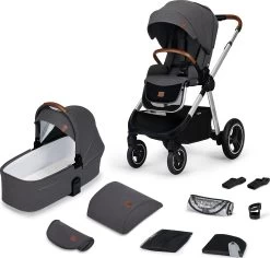 Kinderkraft Kinderwagen EVERYDAY 2in1, Grau/anthrazit