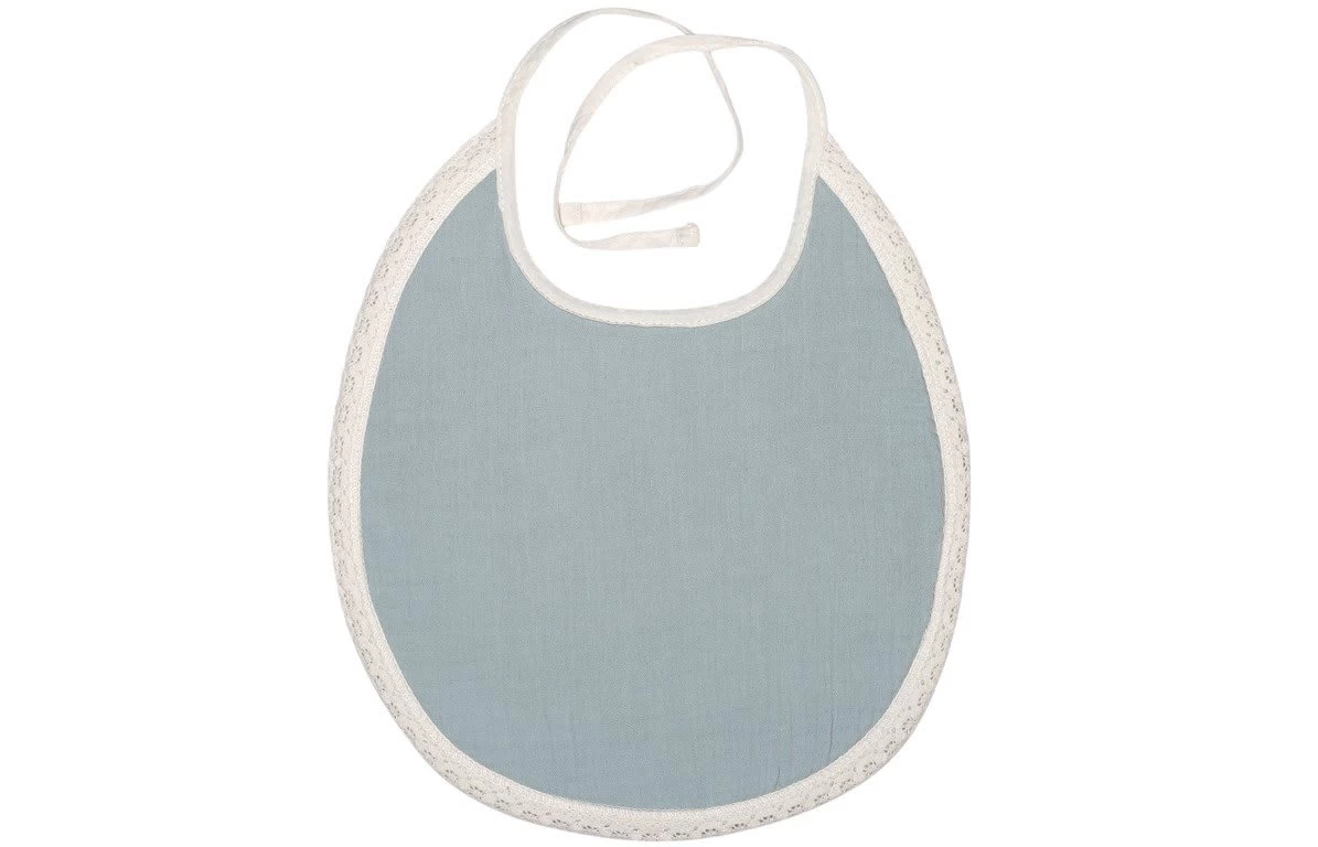 Lätzchen Paris Aus Musselin Stoff In Blau