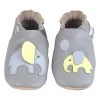 Leder-Krabbelschuhe "Elefant" In Grau