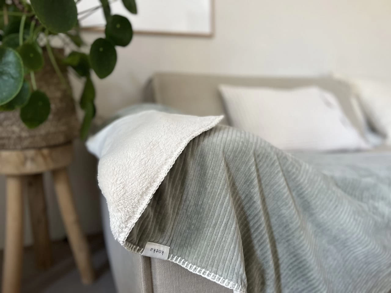 Bettdecke Plüsch Vik In Grün – Bild 3