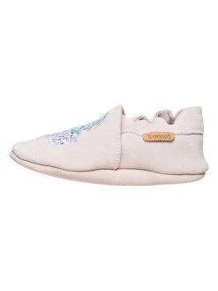 Leder-Krabbelschuhe In Beige