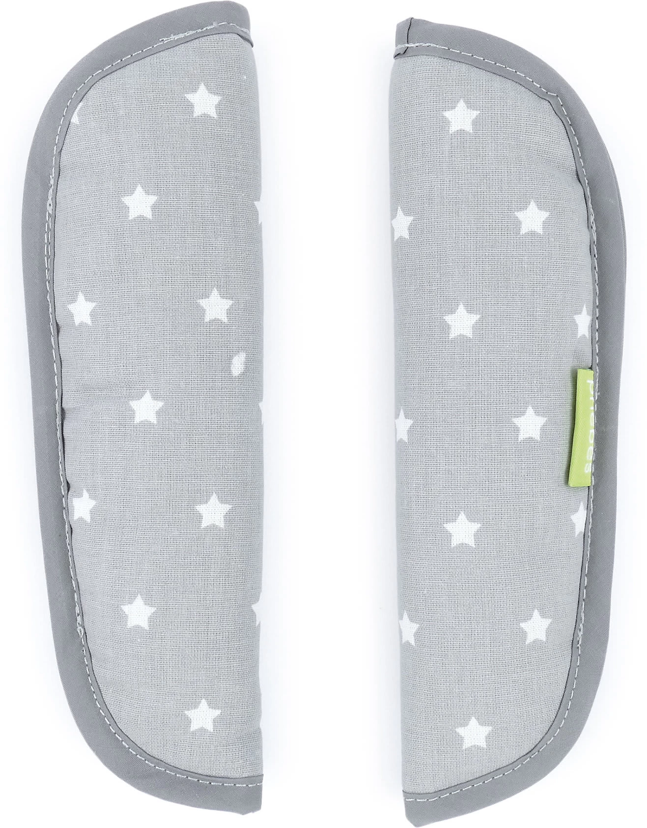 AUGUST Gurtpolster-Set Für Kinderwagen Und Buggys - Stars, Grau, 2-tlg. – Bild 2