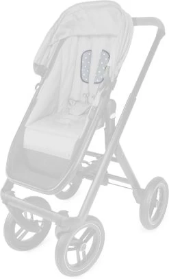 AUGUST Gurtpolster-Set Für Kinderwagen Und Buggys - Stars, Grau, 2-tlg.