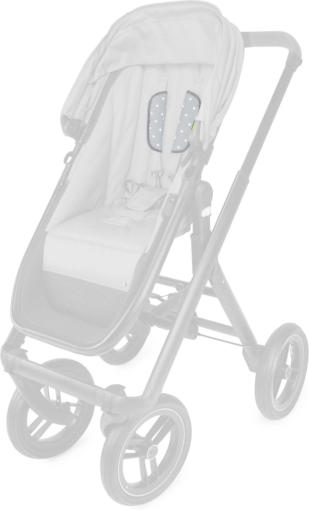 AUGUST Gurtpolster-Set Für Kinderwagen Und Buggys - Stars, Grau, 2-tlg.