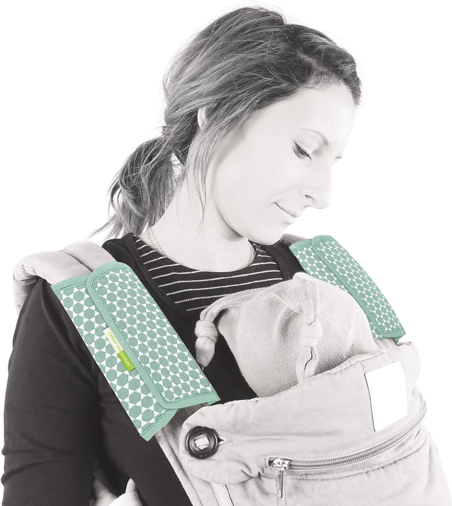 QUIRIN Gurtpolster-Set Für Die Babytrage - Prisma, Mint, 2-tlg.