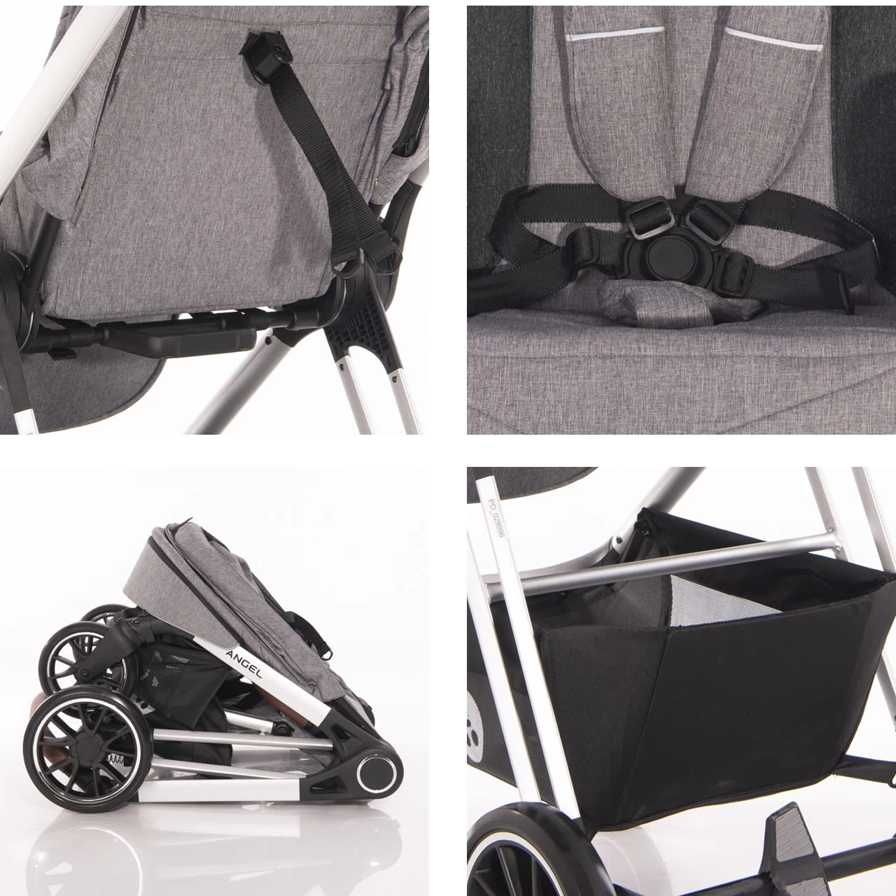 Kombikinderwagen Angel 3 In 1 In Grau â Bild 7