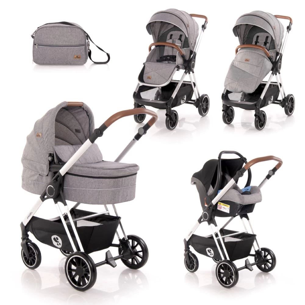 Kombikinderwagen Angel 3 In 1 In Grau