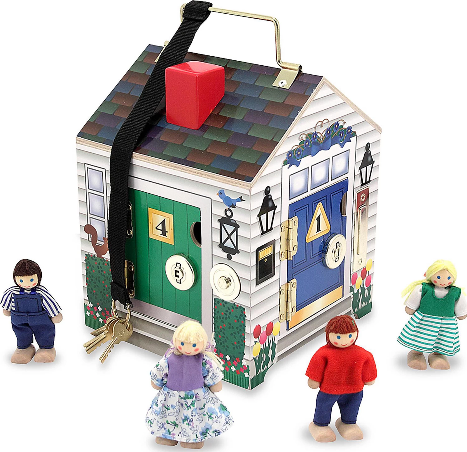 Melissa & Doug Holzhaus Mit Türklingeln Und Spielfiguren – Bild 5