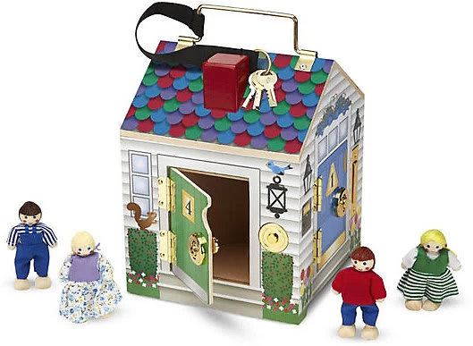 Melissa & Doug Holzhaus Mit Türklingeln Und Spielfiguren