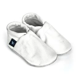 Krabbelschuhe / Lederpuschen Uni Weiß
