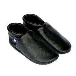 Lauflernschuhe / Lederpuschen Uni Schwarz