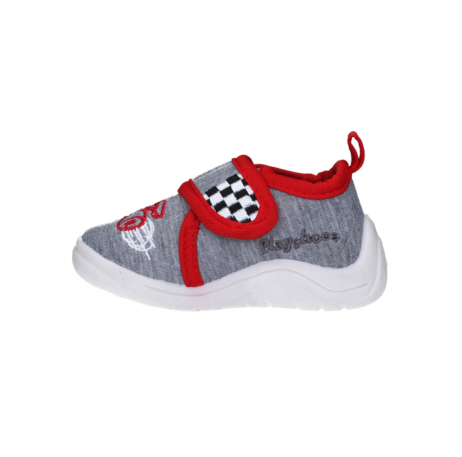 Playshoes Hausschuh Rennwagen In Grau