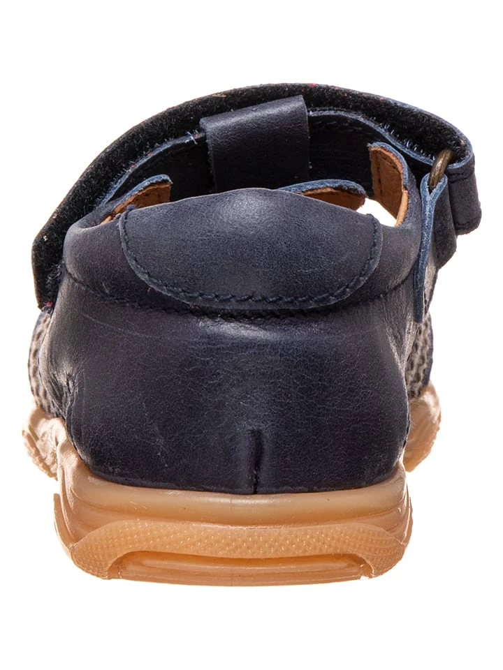 Pom Pom Leder-Halbsandalen In Dunkelblau â Bild 3