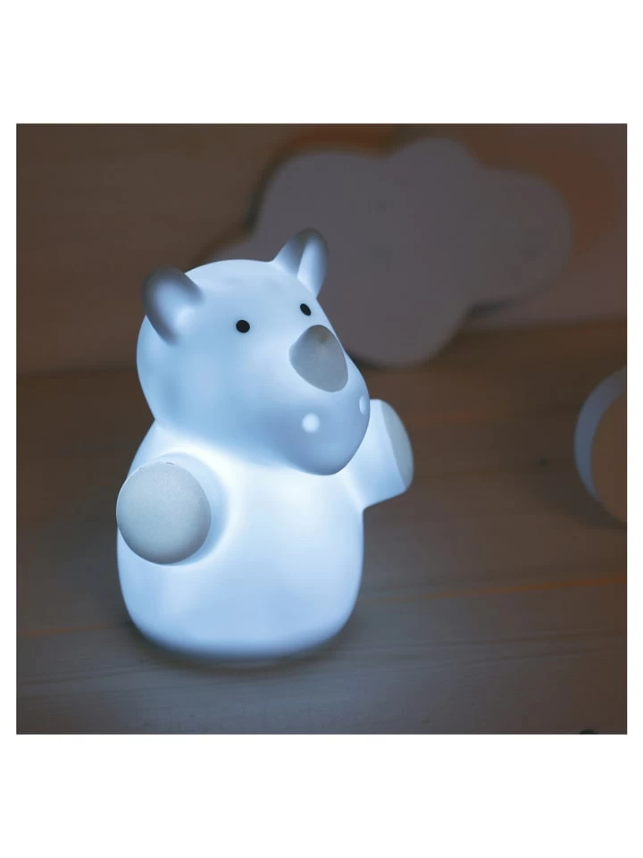 Reer LED-Nachtlicht "Lumilu Mini Zoo - Rhino" In Hellblau - (H)8,5 Cm – Bild 3