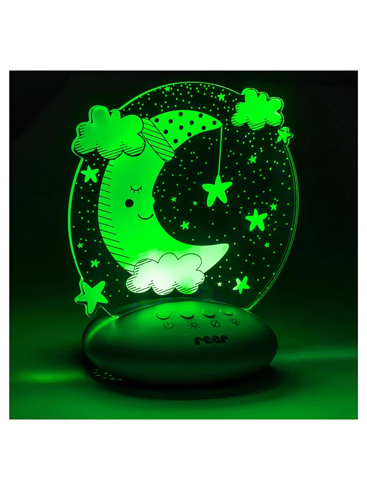 Reer Nachtlicht "Mond" In Grau/ Weiß - (B)14 X (H)16 X (T)9 Cm – Bild 3