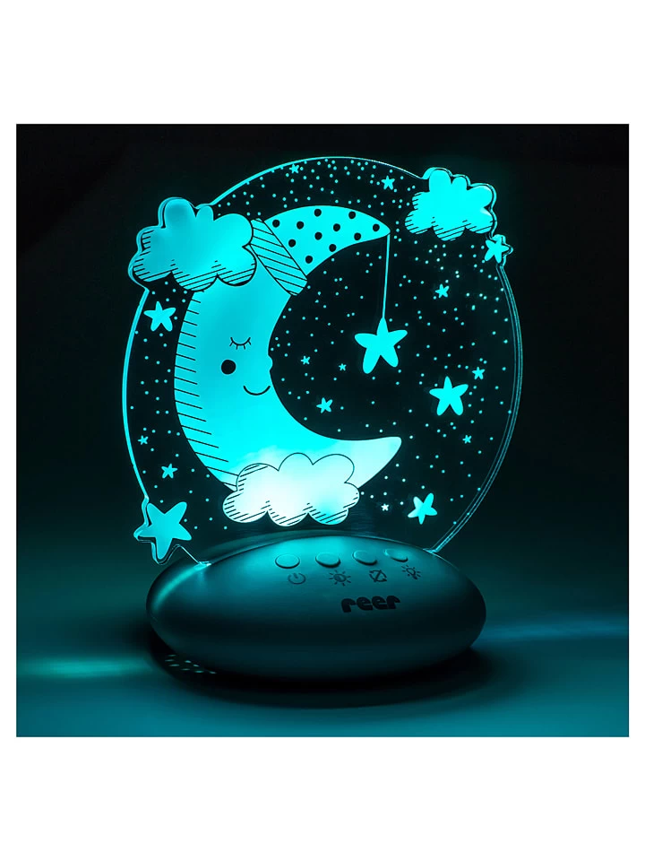 Reer Nachtlicht "Mond" In Grau/ Weiß - (B)14 X (H)16 X (T)9 Cm – Bild 8