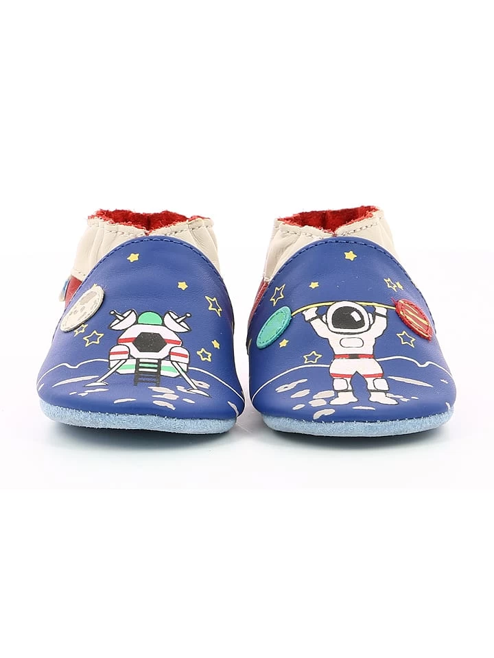 ROBEEZ Leder-Krabbelschuhe "Mister Spaceman" In Blau/ Rot â Bild 2