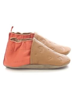 ROBEEZ Leder-Krabbelschuhe "Sailboat Race" In Orange/ Hellbraun