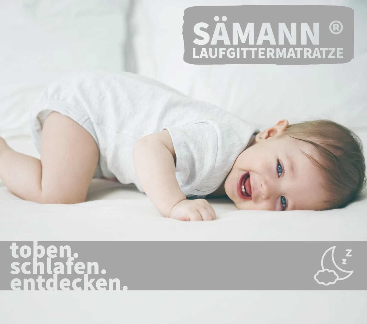 Laufgitter Mit Matratze In Weiß - 100x100 Cm – Bild 6
