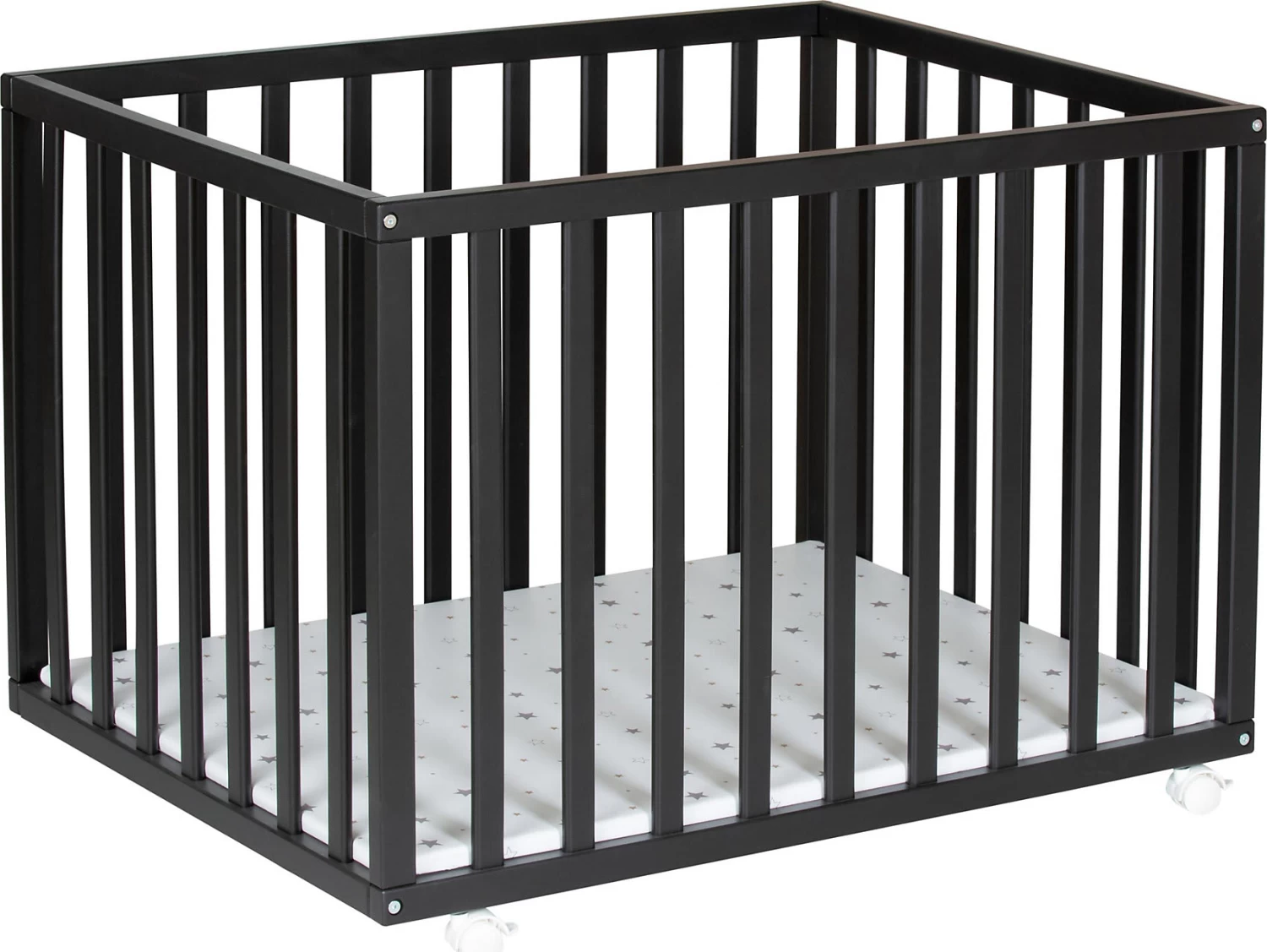 Laufgitter Scandic, Schwarz Lackiert, B75 X L97 X H70 Cm