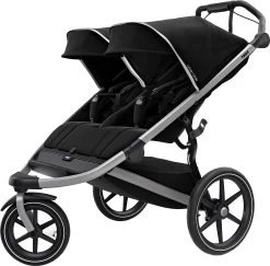Thule Urban Glide 2, Geschwisterwagen Aluminium/Jet Schwarz